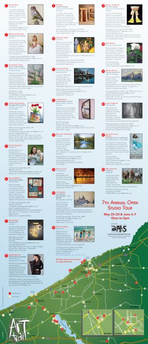 Art Trail brochure, 2015, unfolded side 1